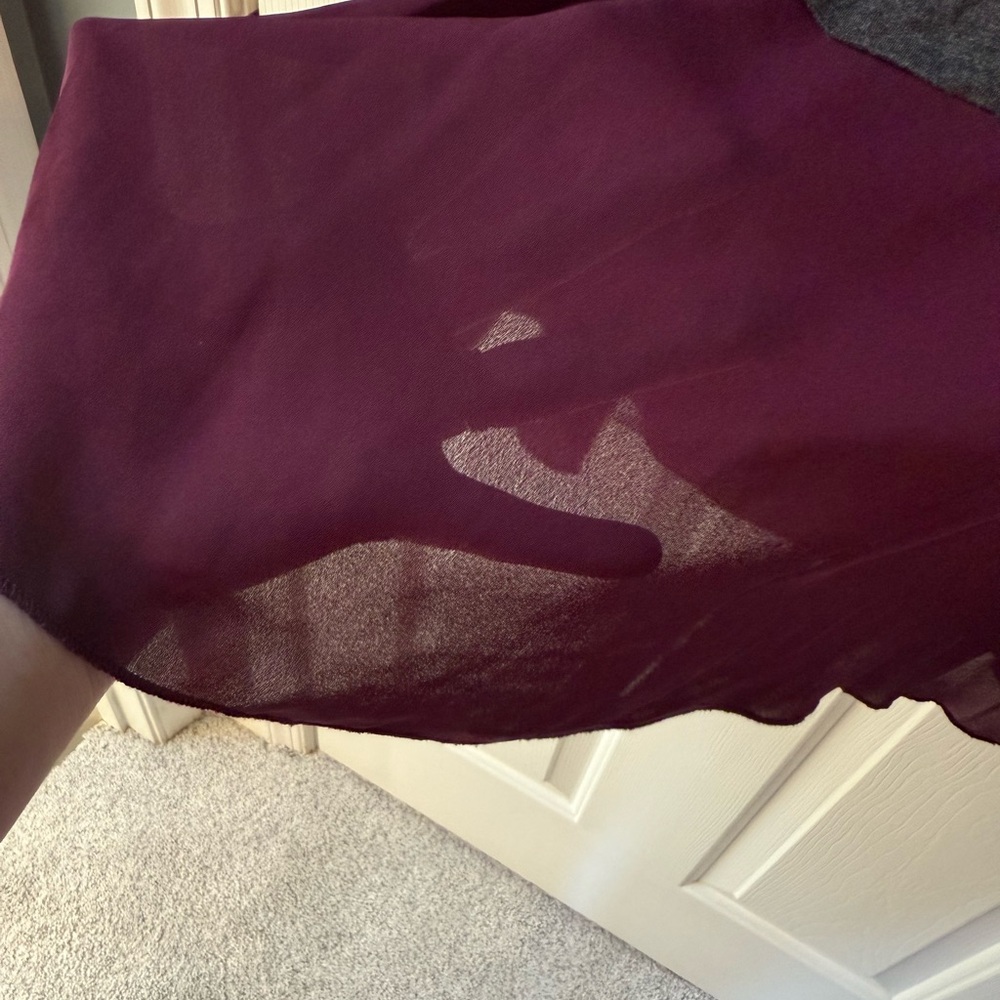 Latched Mama Charcoal and Wine Layered Nursing Top - Picture 4 of 5